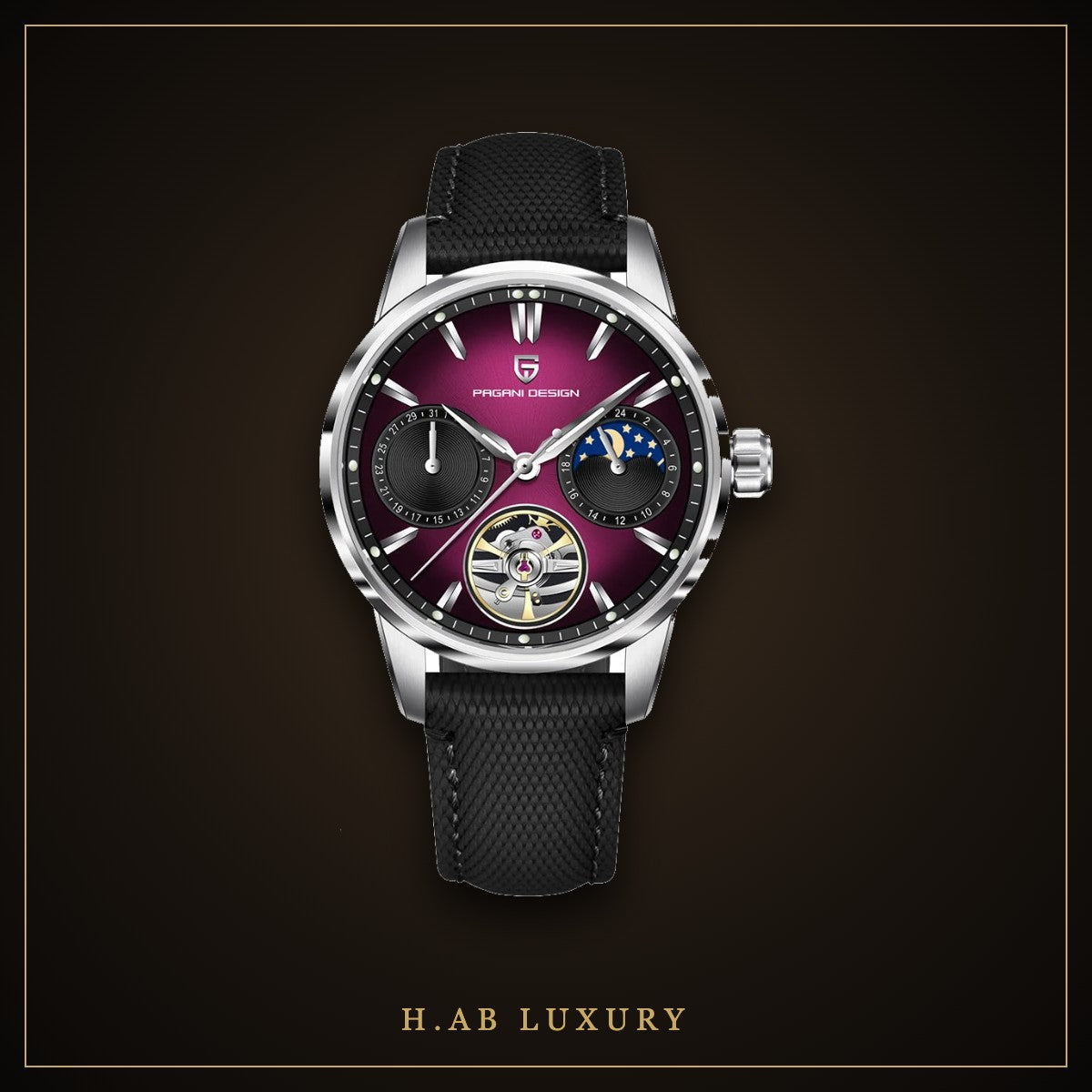 Pagani Design PD-YS021 - Moon Phase Tourbillon, Red Dial