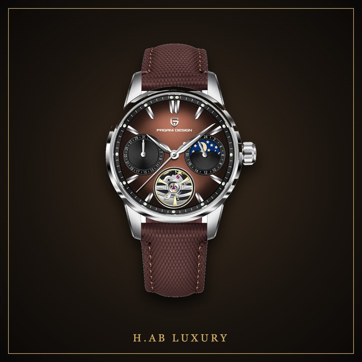 Pagani Design PD-YS021 - Moon Phase Tourbillon, Red Dial