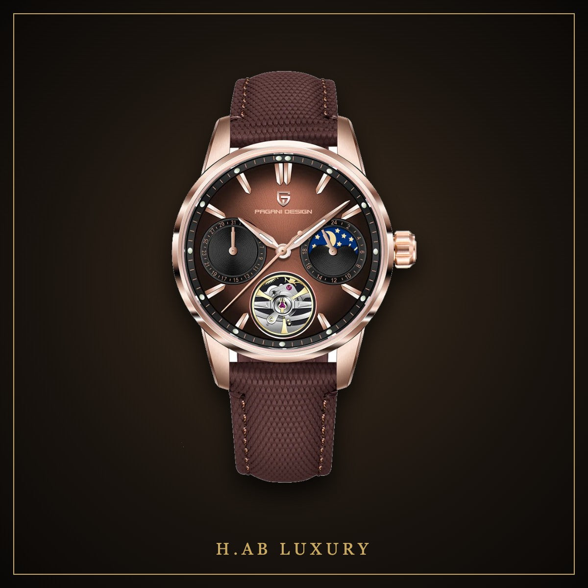Pagani Design PD-YS021 - Moon Phase Tourbillon, Red Dial