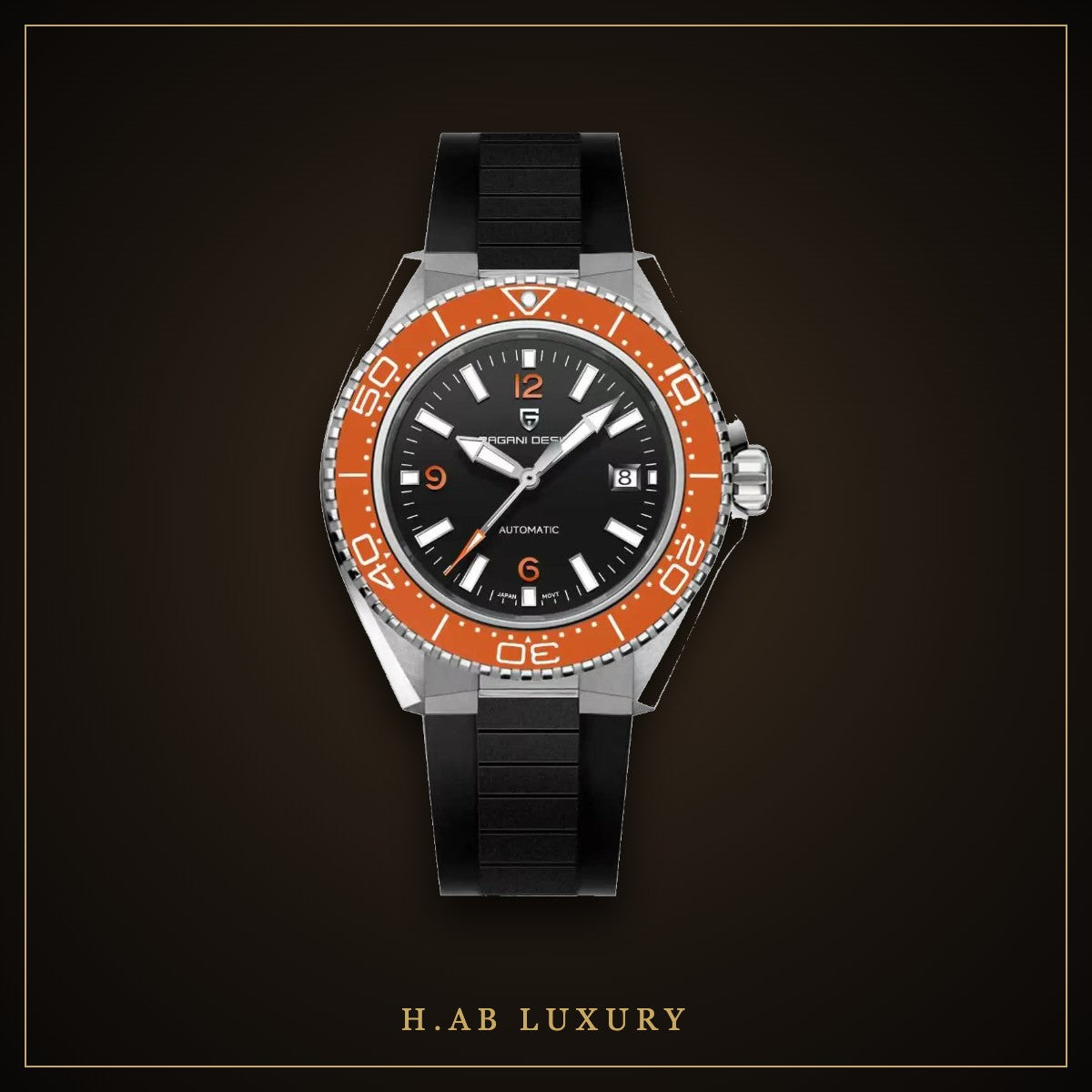 Pagani Design PD-YS034 - Diver, Orange Bezel