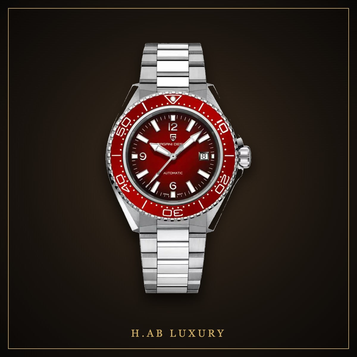 Pagani Design PD-YS034 - Diver, Orange Bezel
