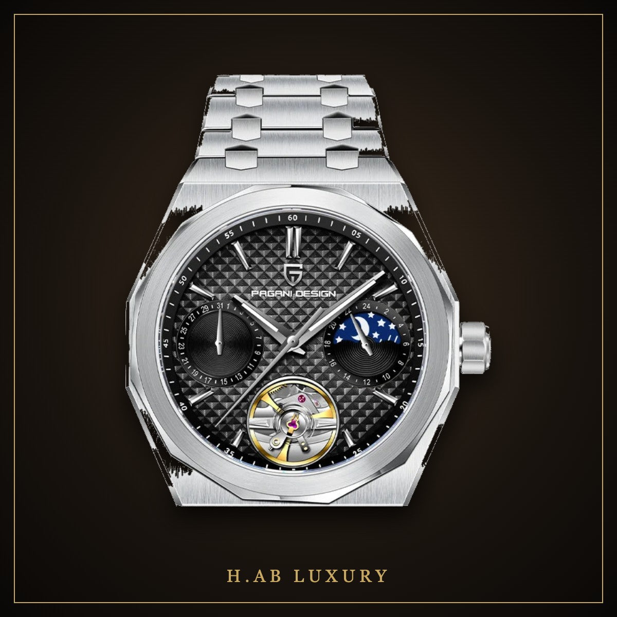 Pagani Design PD-YS036 - Gold Moon Phase Tourbillon