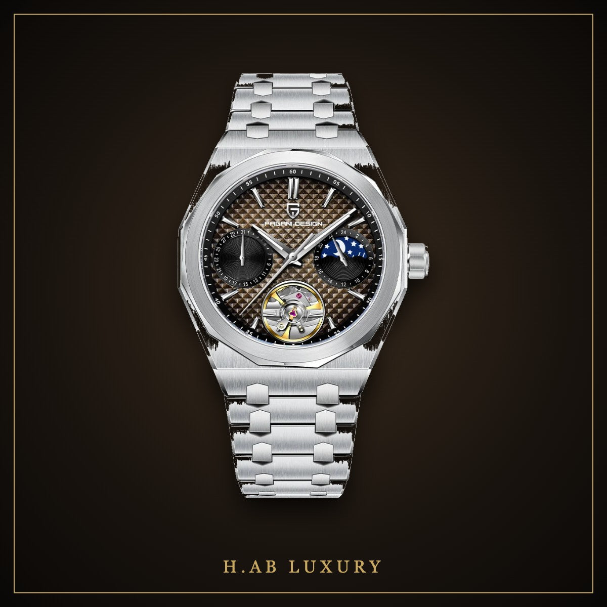 Pagani Design PD-YS036 - Gold Moon Phase Tourbillon