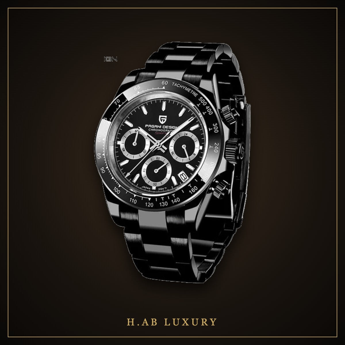 Pagani Design Black Racing Chronograph