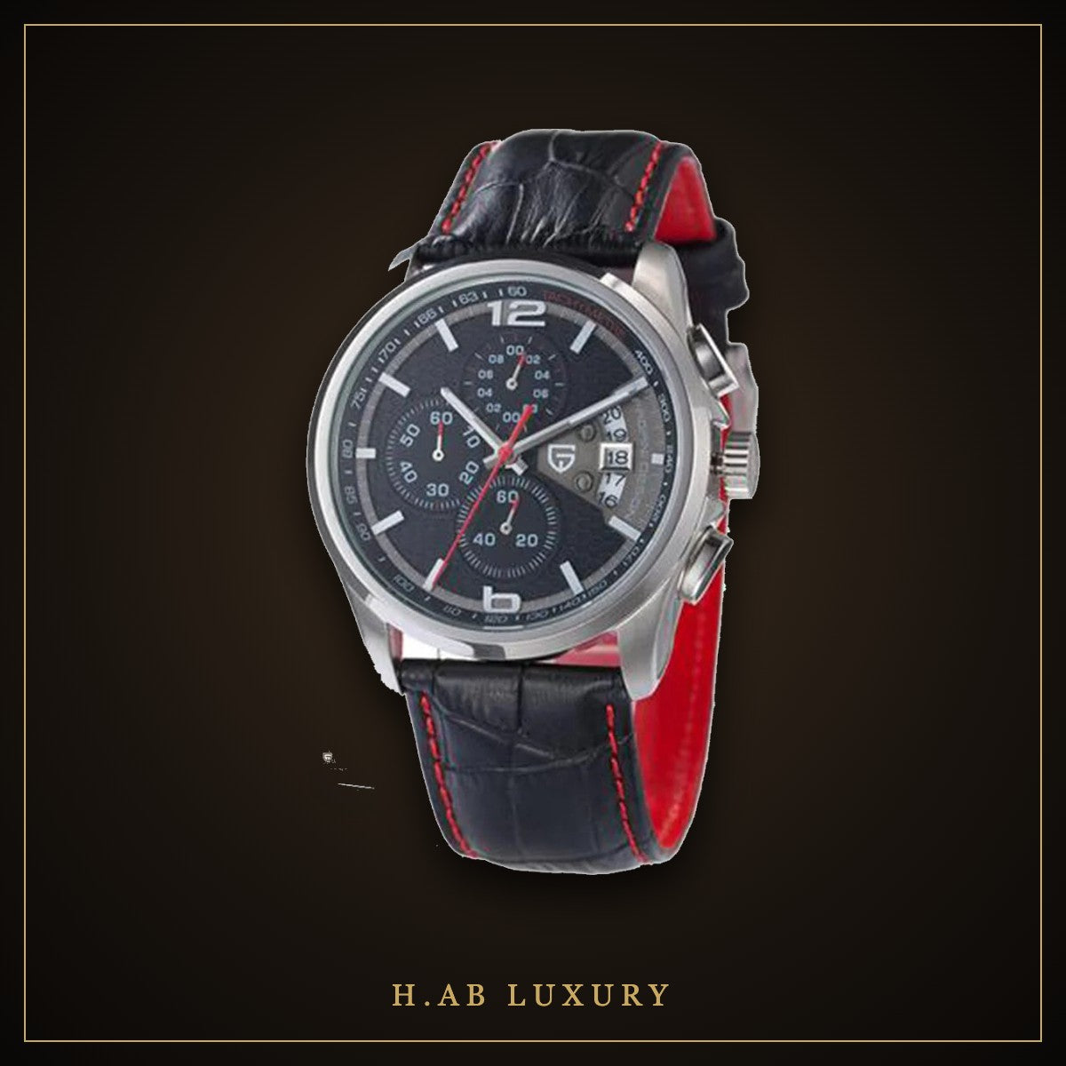 Pagani Design Racing Chronograph, Red Leather Strap