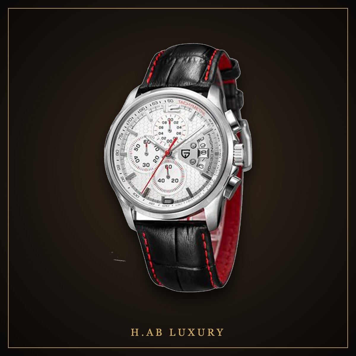 Pagani Design Racing Chronograph, Red Leather Strap