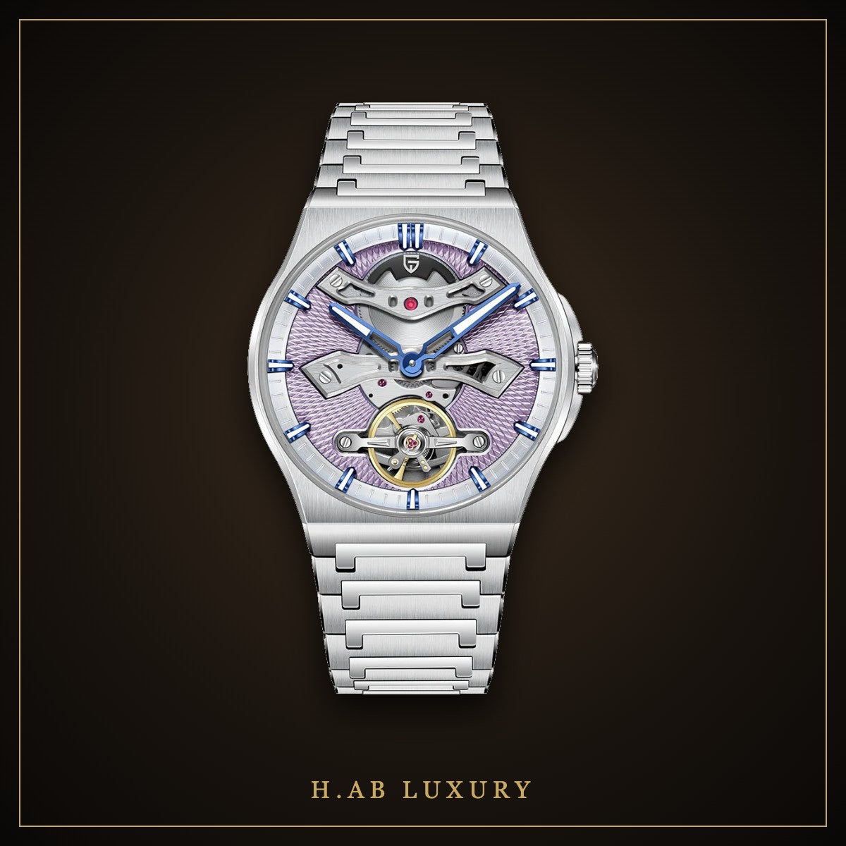 Pagani Design Skeleton Automatic, Lavender Dial