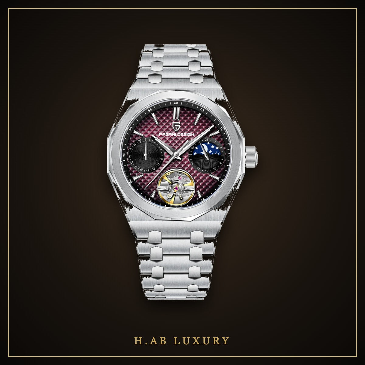 Pagani Design Open Heart Automatic, Green Dial