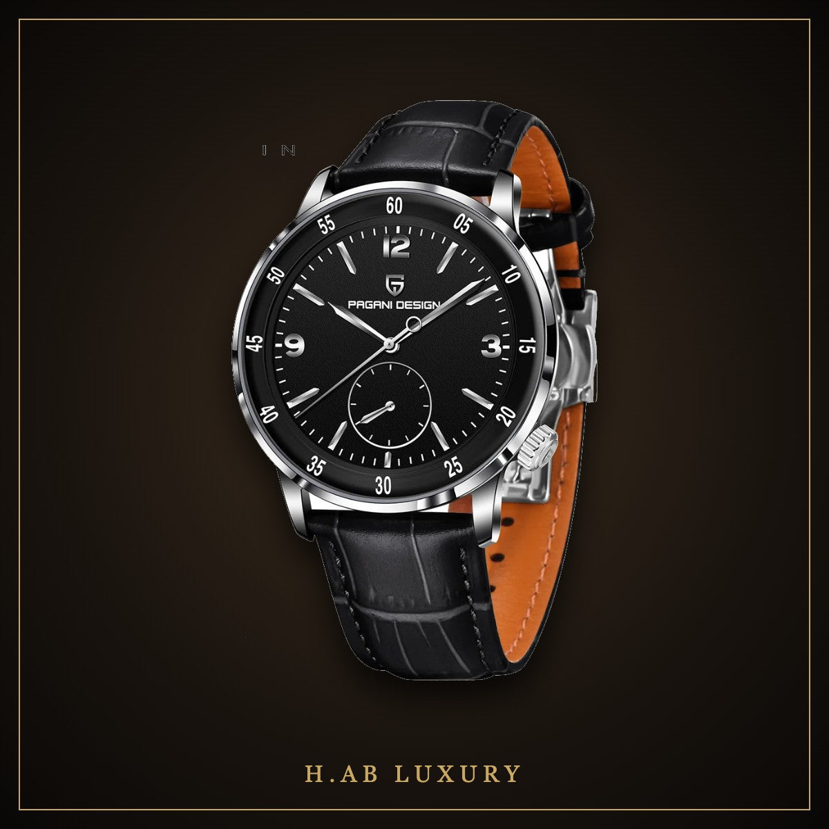 Pagani Design Green Dial Dress Watch, Leather Strap