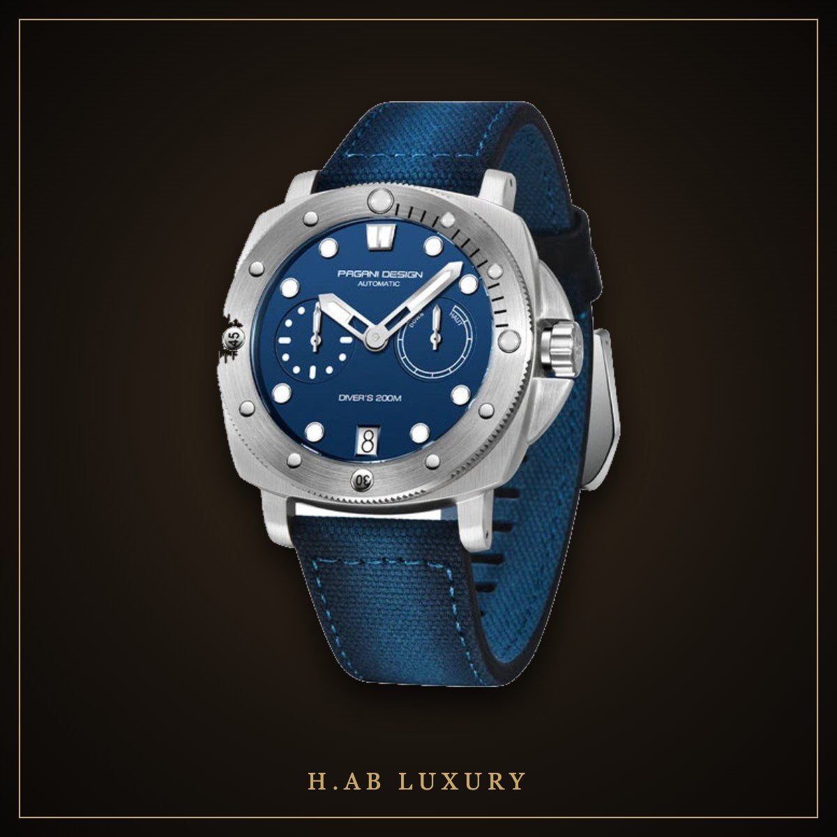 Pagani Design Blue Sport Automatic, Leather Strap