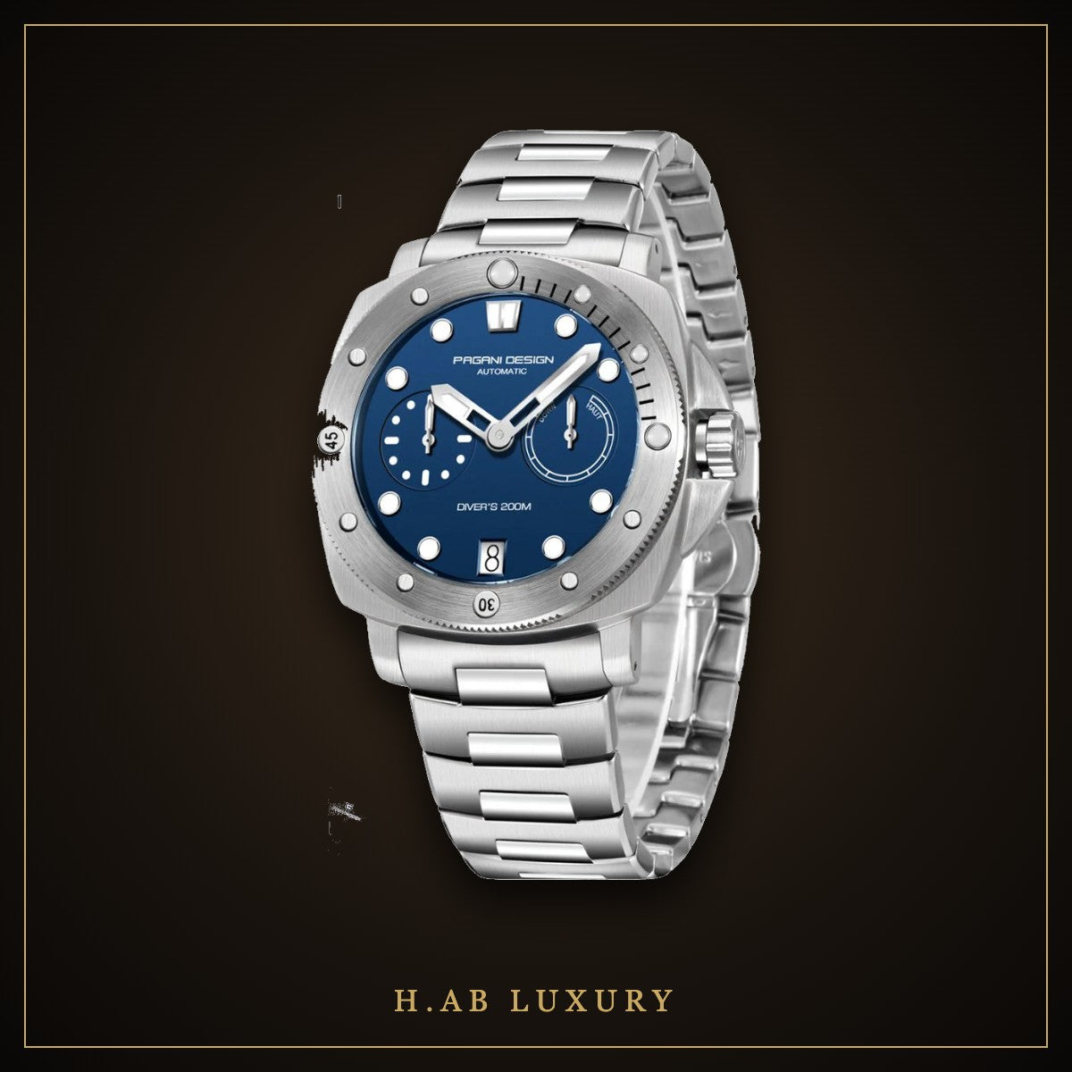 Pagani Design Blue Sport Automatic, Leather Strap